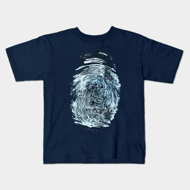 Finger print Kids T-Shirt by RosArt100